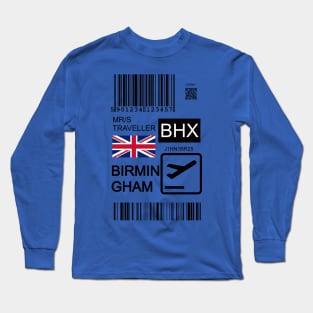 Birmingham UK travel ticket Long Sleeve T-Shirt